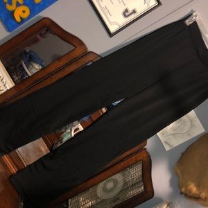 black silk dance pants